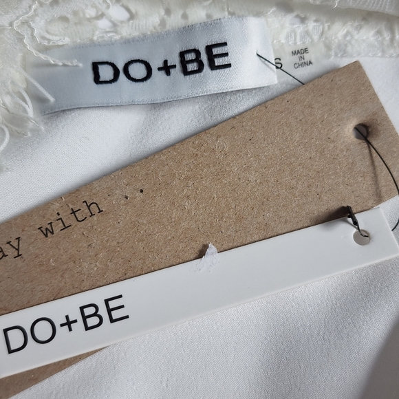 DO×BE white camisoles tank Sleeveless lace top size S New - Picture 4 of 7